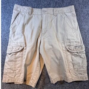 UNIONBAY Mens Cargo Shorts Khaki Tan Size 36 Cotton Genuine Sportswear Casual